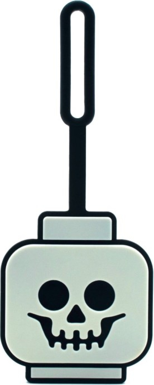 5009498-1 Skeleton Head Glow In The Dark Bag Tag