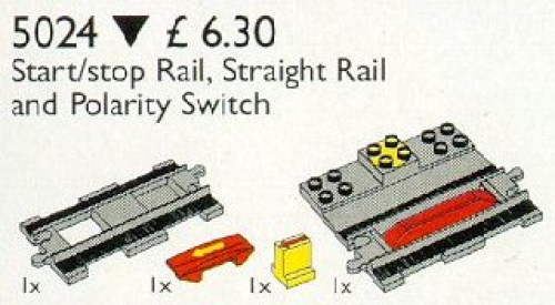 5024-1 Duplo Start / Stop Rail, Single Rail, Change of Direction Switch