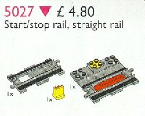5027-1 Duplo Start / Stop Rail Plus Straight Rail