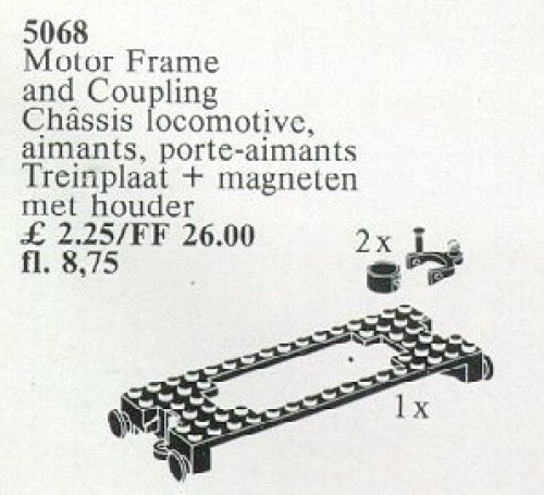 5068-1 Locomotive Base Plate with Couplings (Motor Frame)