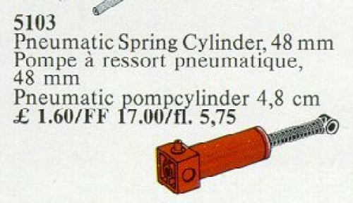 5103-1 Pneumatic Spring Cylinder 48 mm Red