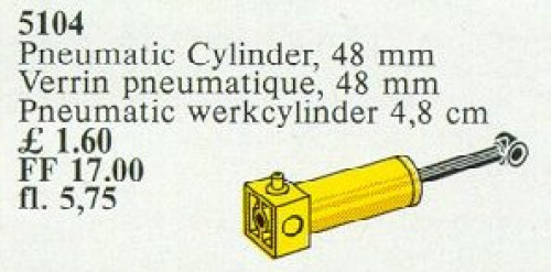 5104-1 Pneumatic Piston Cylinder 48 mm Yellow