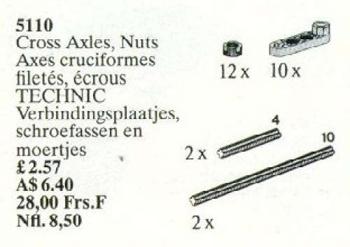 5110-1 Cross Axles, Nuts