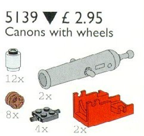 5139-1 Pirate Cannon and Wheels