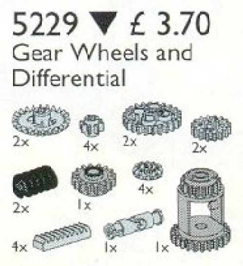 5229-1 Technic Gear Wheels and Differential Housing