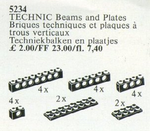 5234-1 20 Technic Beams and Plates Black