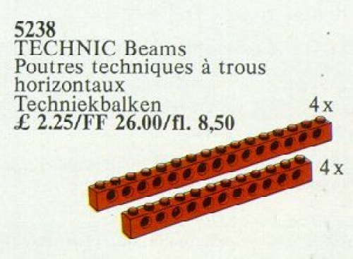 5238-1 8 Technic Beams Red