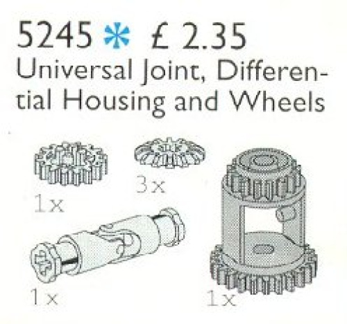 5245-1 Universal Joint, Differential Housing and Gear Wheels