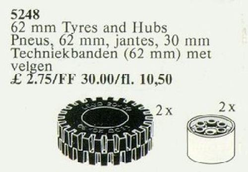 5248-1 2 Tyres and Hubs 62 mm