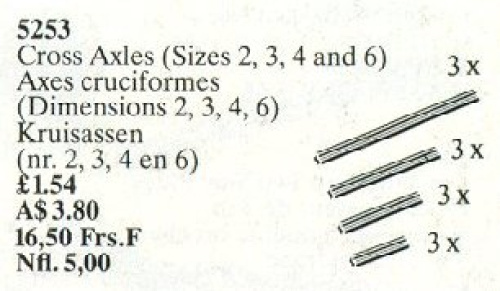 5253-1 Cross Axles Sizes 2, 3, 4 and 6