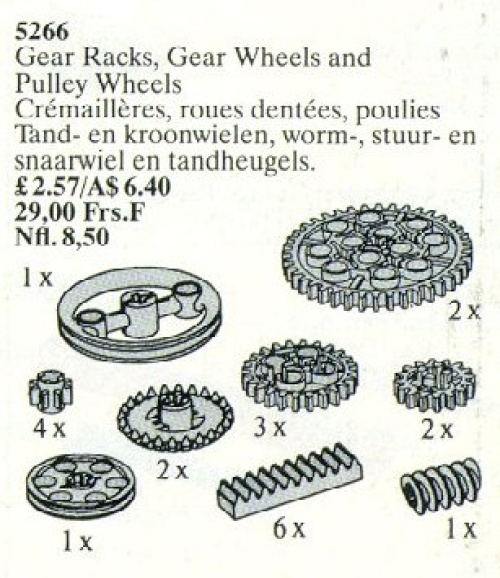 5266-1 Gear Racks, Gear Wheels and Pulley Wheels