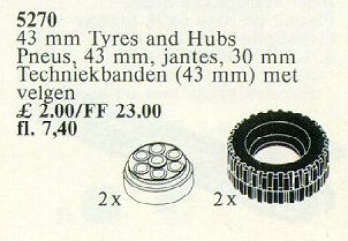5270-1 2 Tyres and Hubs 43 mm