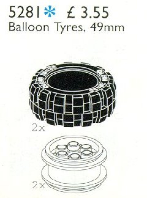 5281-1 Balloon Tyres 49.6 mm