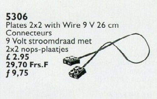 5306-1 Plates 2 x 2 with Wire, 9V, 26 cm