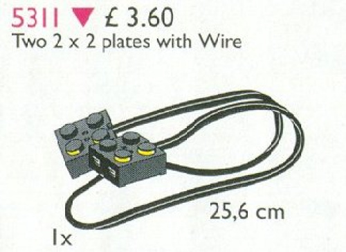 5311-1 Two 2 x 2 Plates with Wire, 25.6 cm