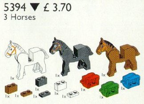 5394-1 3 Horses and Saddles