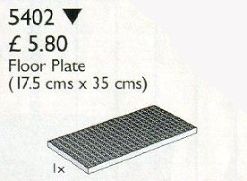5402-1 LEGO Scala Floor Plate 17.5 x 35 cm