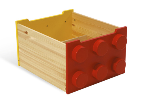 60030-1 Rolling Storage Box - Red/Yellow