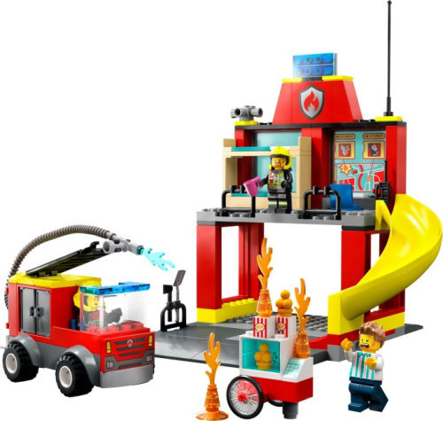 60375-1 Fire Station and Fire Engine