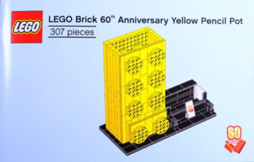 6258619-1 LEGO Brick 60th Anniversary Yellow Pencil Pot