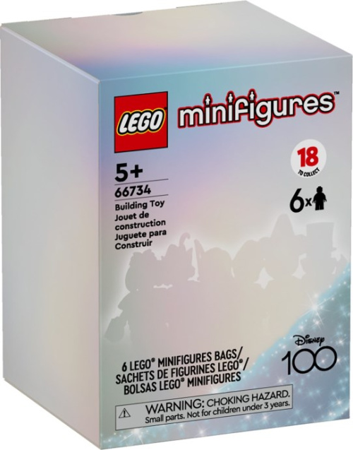 66734-1 LEGO Minifigures - Disney 100 Series Box of 6 random bags