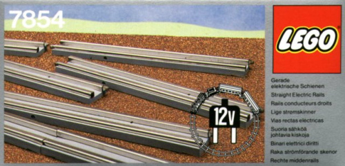 7854-1 8 Straight Electric Rails Grey 12V