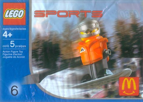 7922-1 Snowboarder, Orange Vest