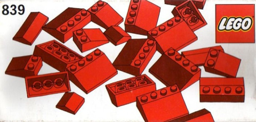 839-1 Red Roof Bricks Parts Pack, 33°