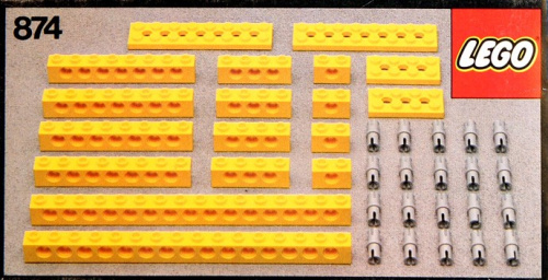 874-1 Yellow Beams with Connector Pegs