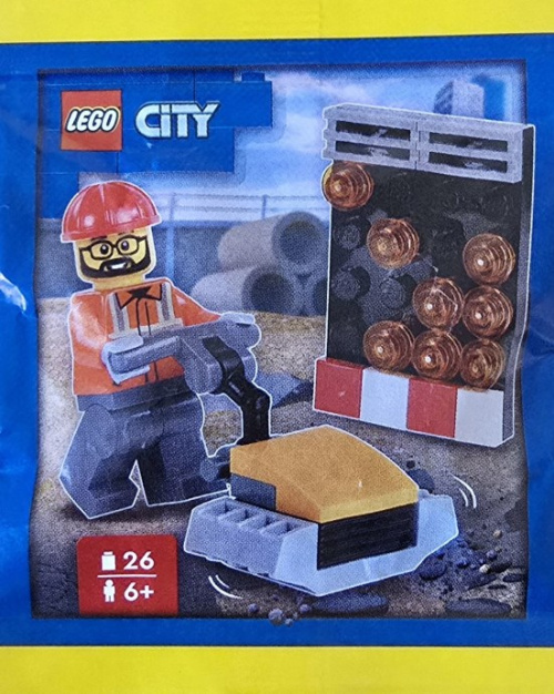 952510-1 Construction Worker with Vibration Plate