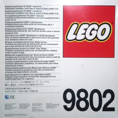 9802-1 Supplementary bricks for LEGO play tables