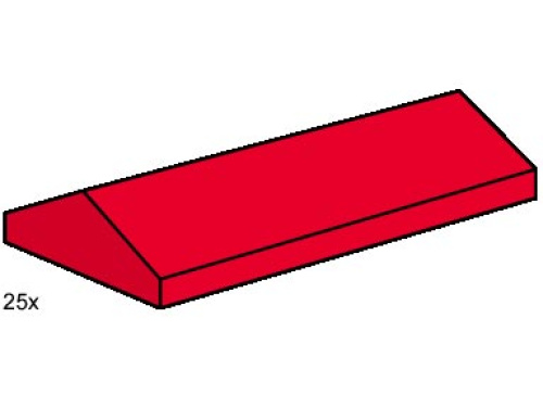 B005-1 2 x 4 Ridge Roof Tiles, Low Sloped Red