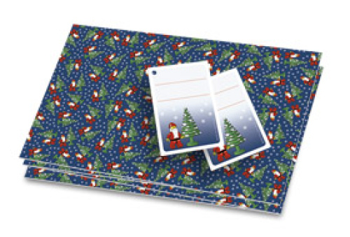 GW563-1 LEGO Holiday Minifigure Gift Wrap & Tags