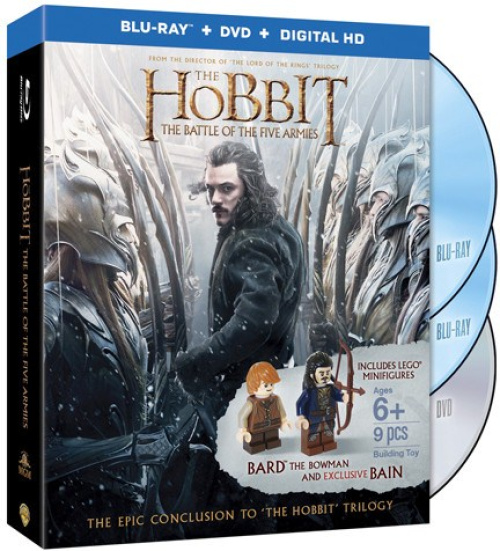 LOTRDVDBD3-1 The Hobbit: The Battle of the Five Armies with 2 Minifigures (Blu-ray + DVD)